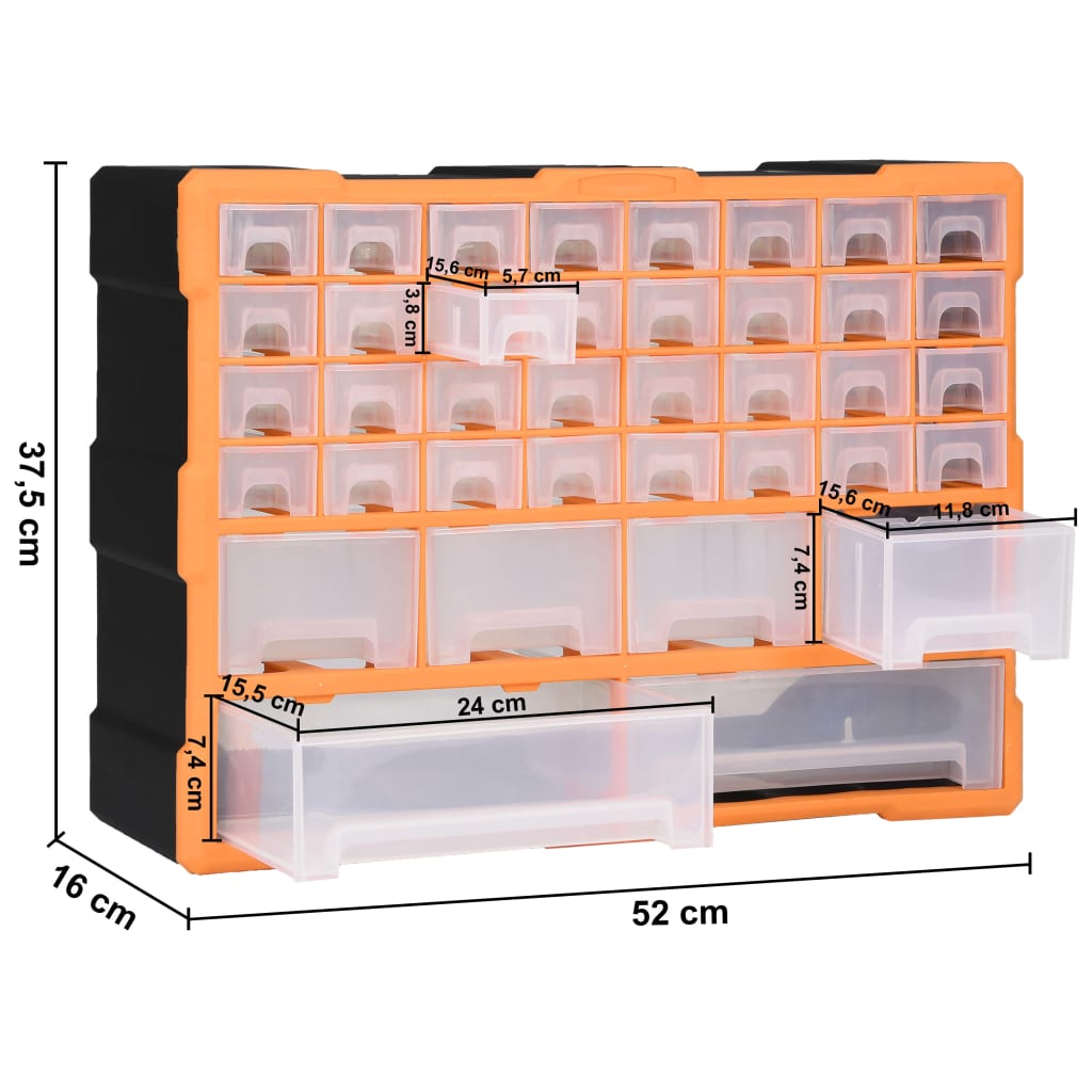 Organizator s 38 ladica 52 x 16 x 37,5 cm