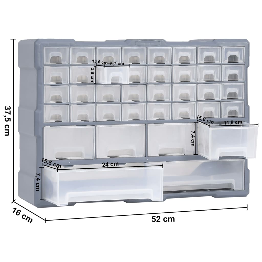 Organizator s 38 ladica 52 x 16 x 37,5 cm