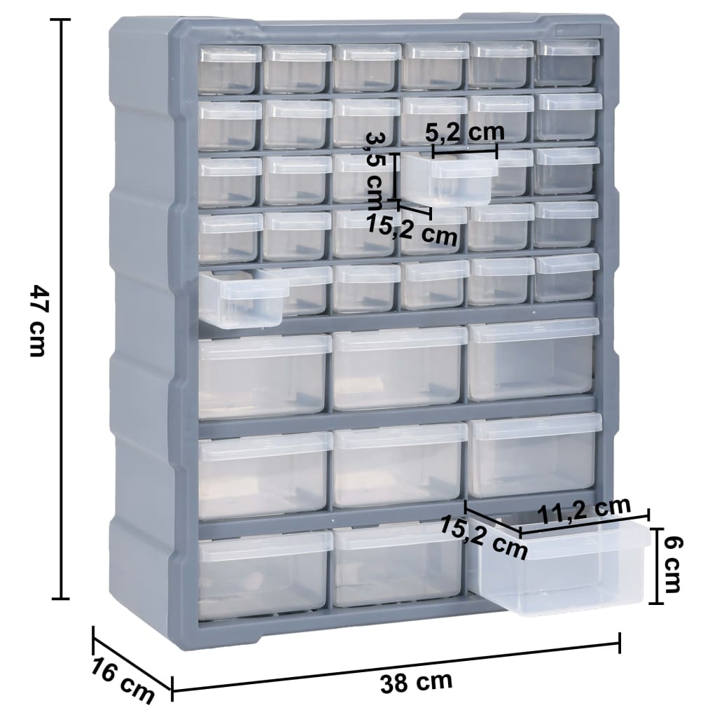Organizator s 39 ladica 38 x 16 x 47 cm