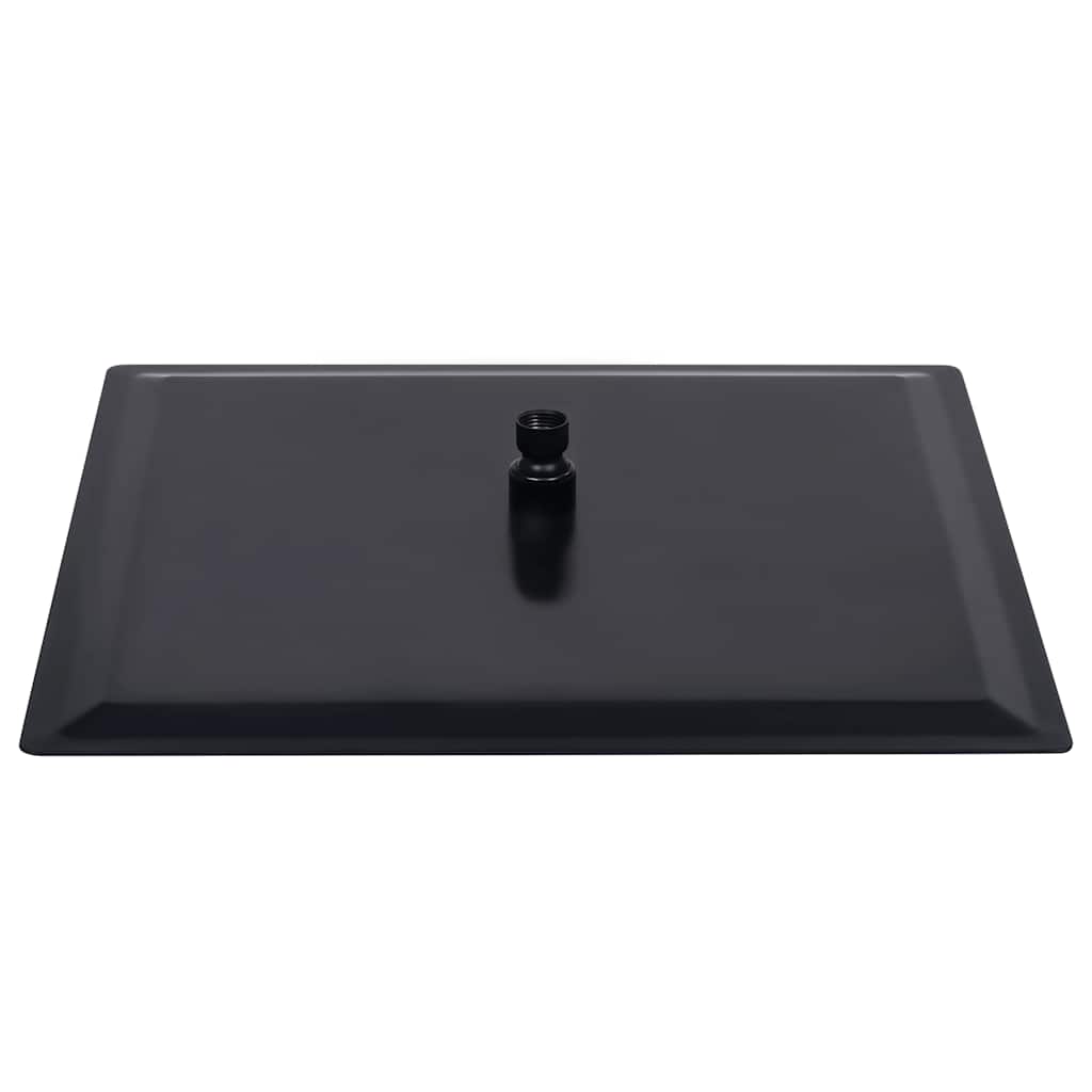 Glava za tuš od nehrđajućeg čelika četvrtasta crna 50 x 50 cm