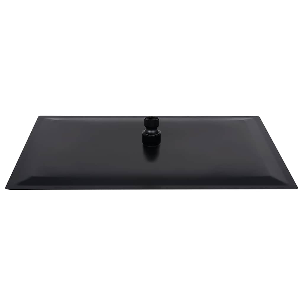 Glava za tuš od nehrđajućeg čelika 40 x 30 cm pravokutna crna