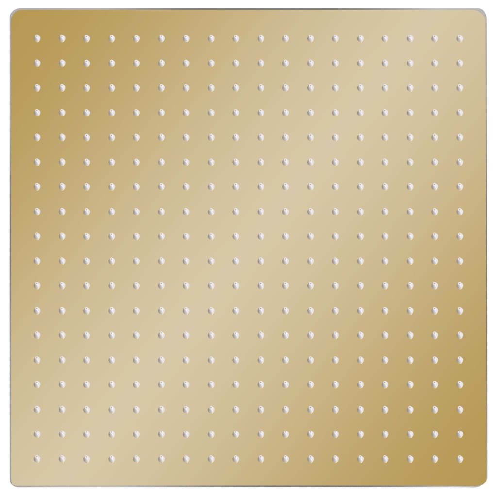 Glava za tuš od nehrđajućeg čelika 50 x 50 cm četvrtasta zlatna