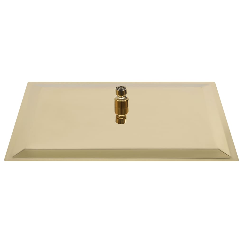 Glava za tuš od nehrđajućeg čelika 50 x 50 cm četvrtasta zlatna