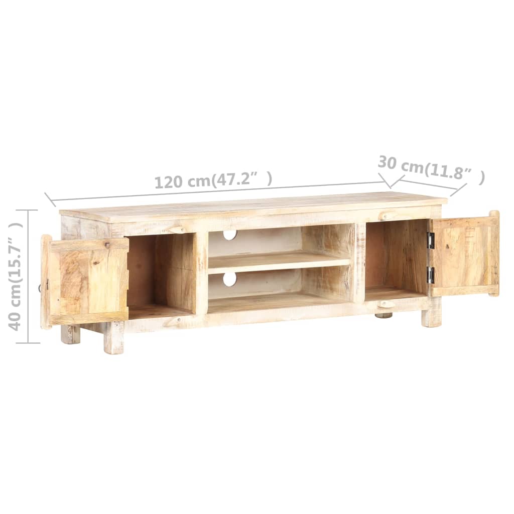 TV ormarić 120 x 30 x 40 cm od grubog bagremovog drva