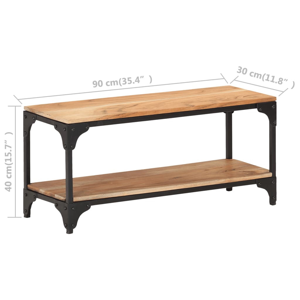 Stolić za kavu 90 x 30 x 40 cm od masivnog bagremovog drva
