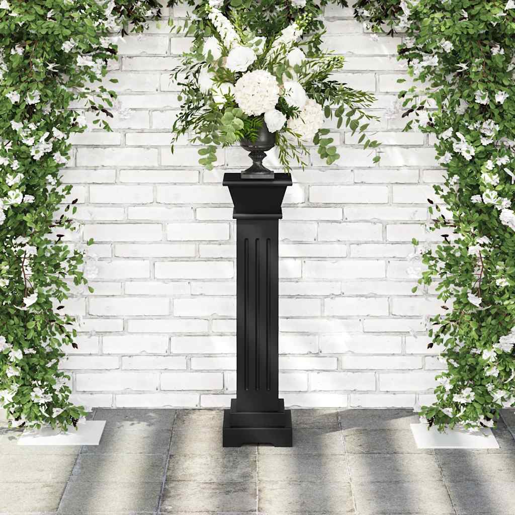 Klasični četvrtasti stalak za biljke crni 17 x 17 x 66 cm MDF
