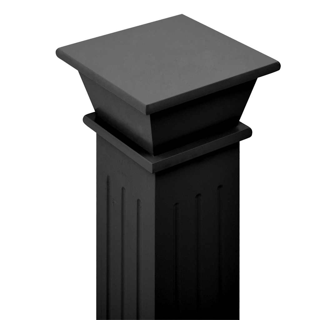 Klasični četvrtasti stalak za biljke crni 17 x 17 x 66 cm MDF