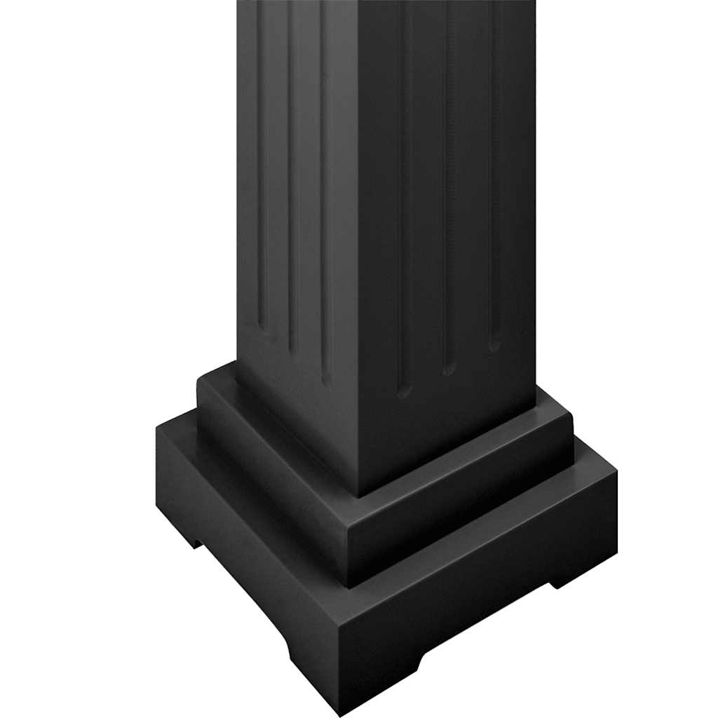 Klasični četvrtasti stalak za biljke crni 17 x 17 x 66 cm MDF