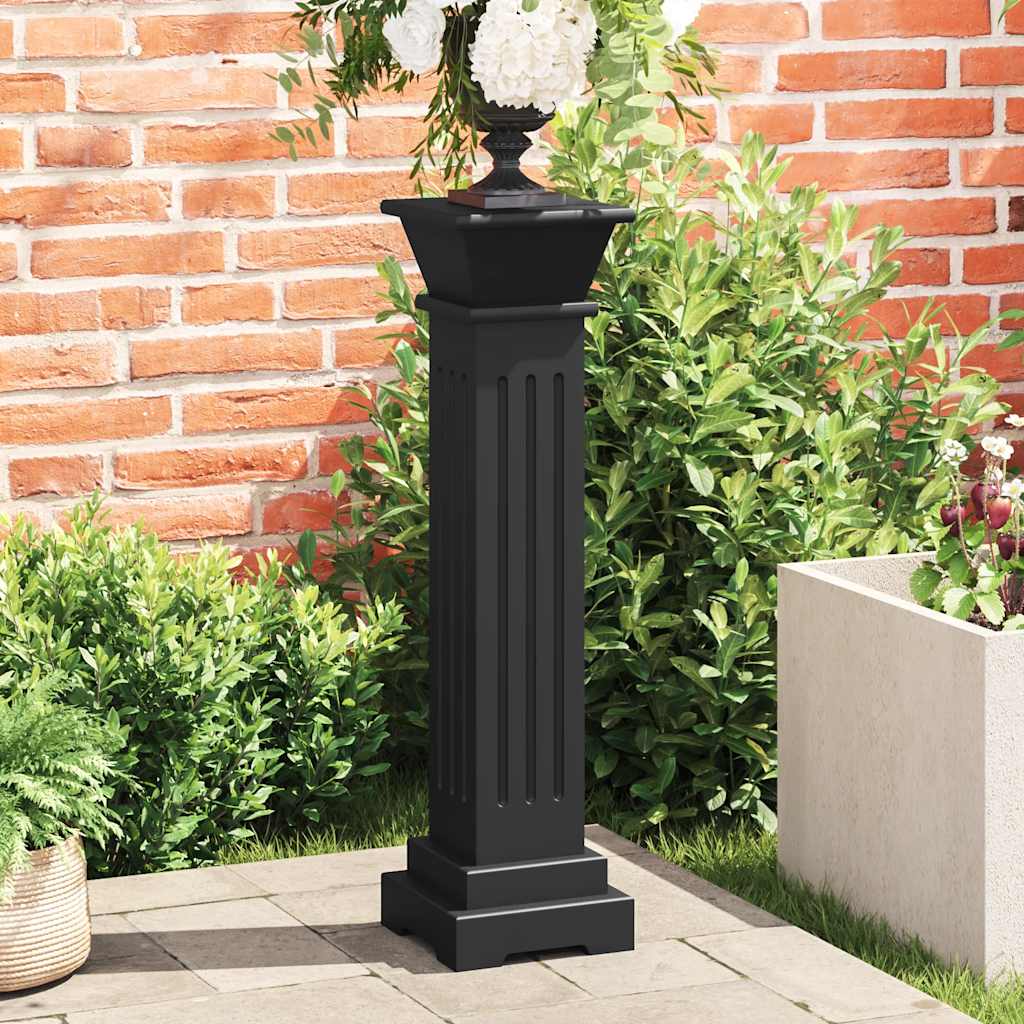 Klasični četvrtasti stalak za biljke crni 17 x 17 x 66 cm MDF