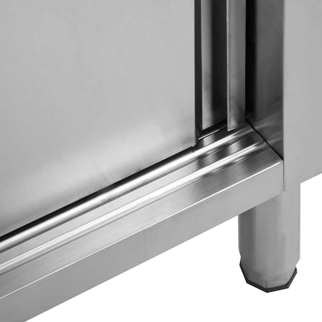 Radni stolovi s kliznim vratima 2 kom 200x50x(95-97)cm cm čelik