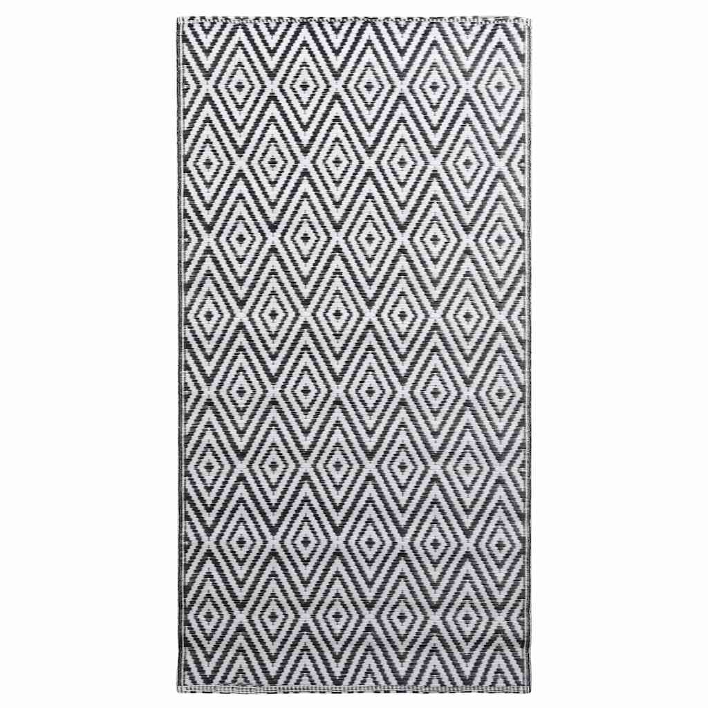 Vanjski tepih ARAKIL bijelo-crni 120 x 180 cm PP Bijela