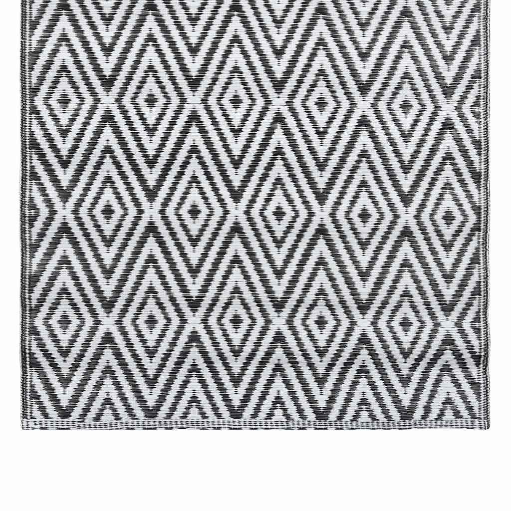 Vanjski tepih ARAKIL bijelo-crni 120 x 180 cm PP Bijela