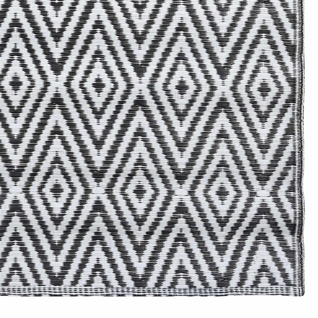 Vanjski tepih ARAKIL bijelo-crni 120 x 180 cm PP Bijela
