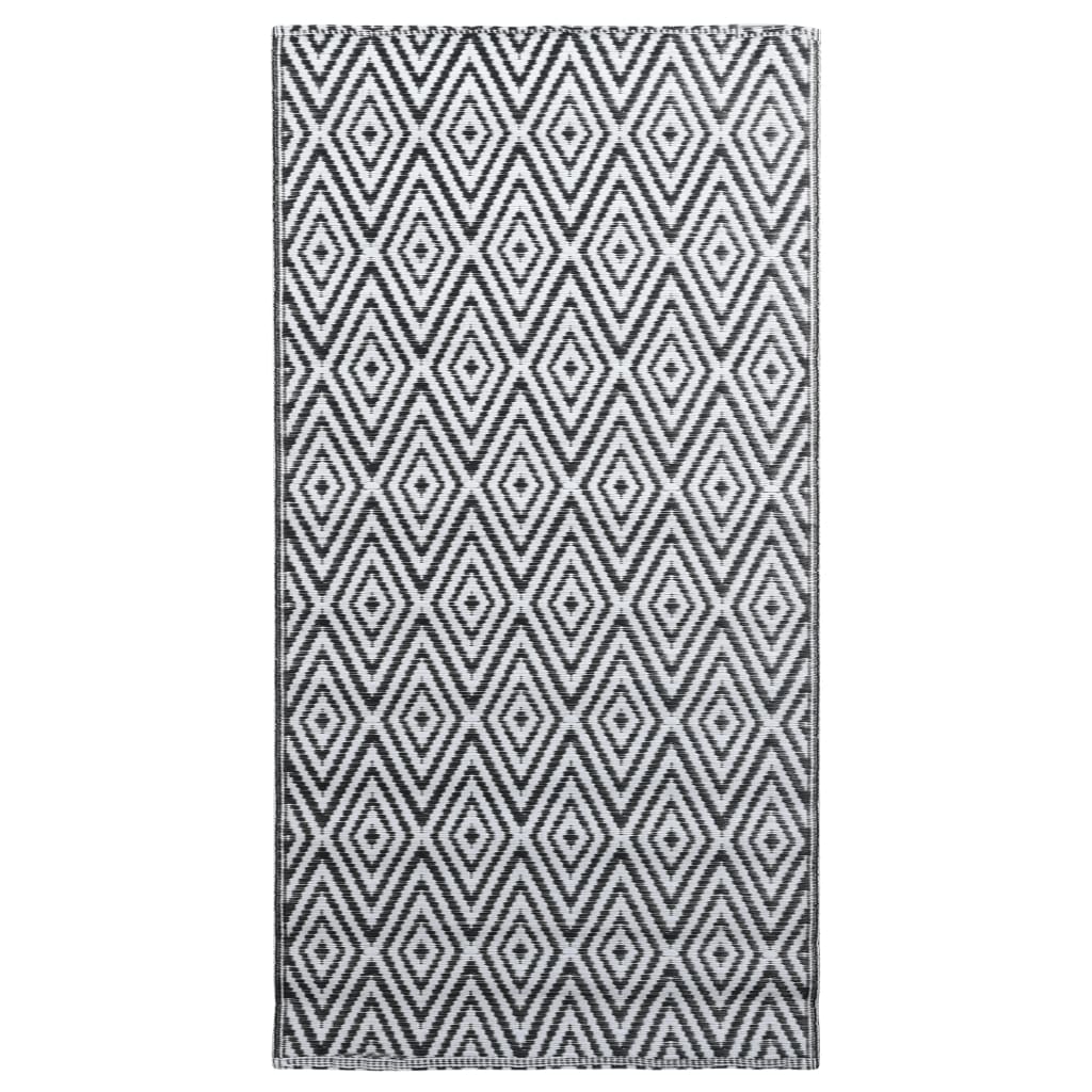 Vanjski tepih ARAKIL bijelo-crni 160 x 230 cm PP