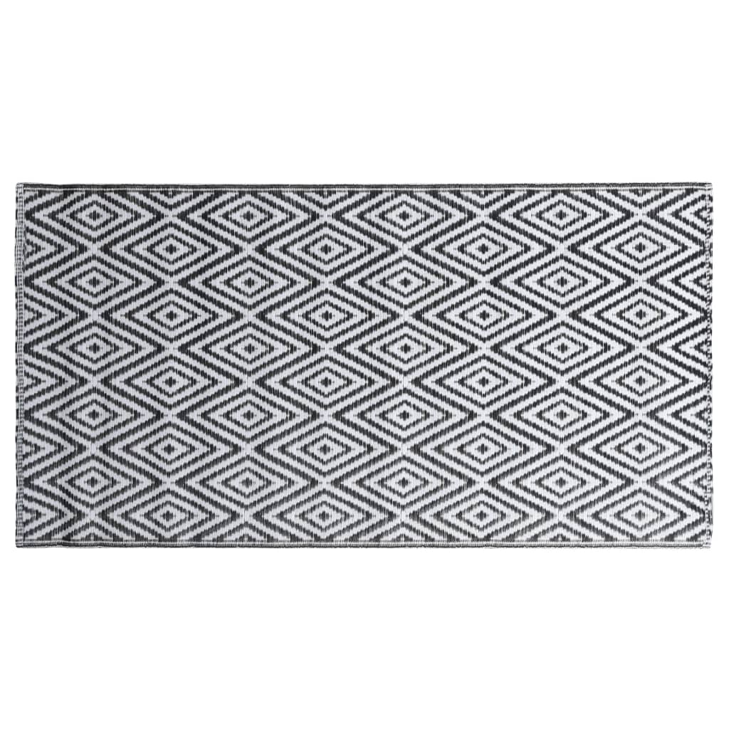 Vanjski tepih ARAKIL bijelo-crni 160 x 230 cm PP