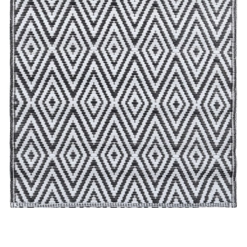 Vanjski tepih ARAKIL bijelo-crni 160 x 230 cm PP