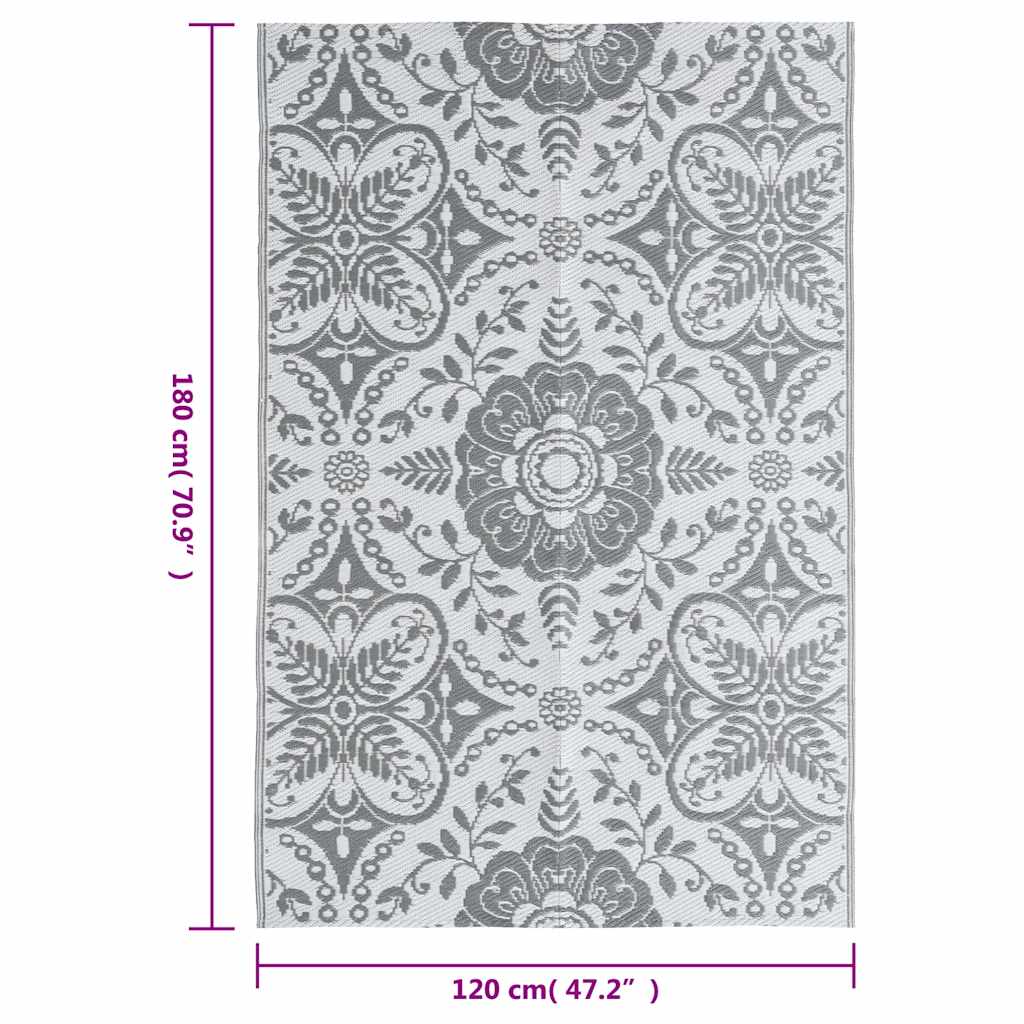 Vanjski tepih ARAKIL svijetlo sivi 120x180 cm PP