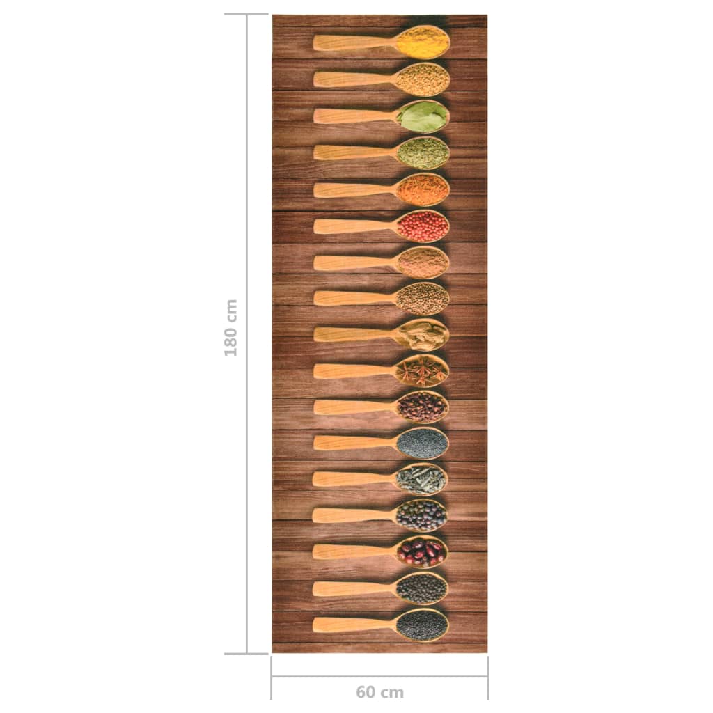 Prostirka za kuhinjski pod s uzorkom žlica periva 60 x 180 cm
