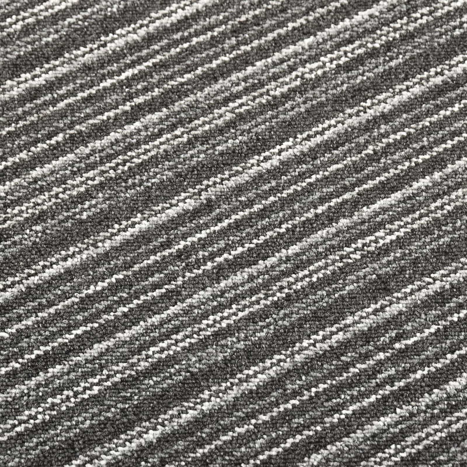 Tepih 20 pcs Prugasta antracit 50 x 50 cm 100% Polipropilen