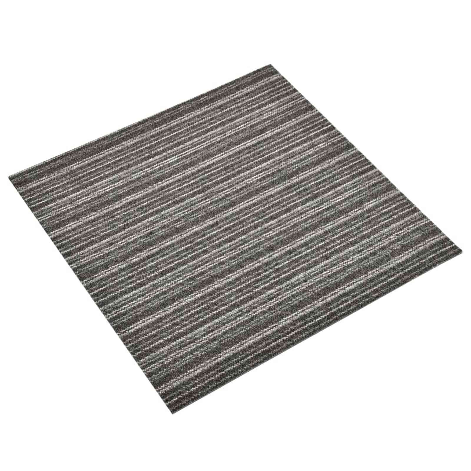 Tepih 20 pcs Prugasta antracit 50 x 50 cm 100% Polipropilen