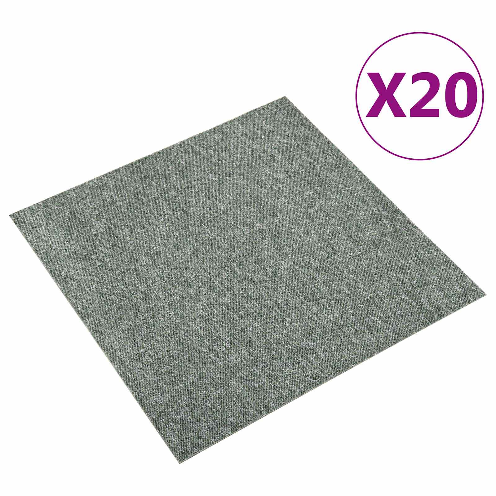 Tepih 20 pcs Zelena 50 x 50 cm 100% Polipropilen