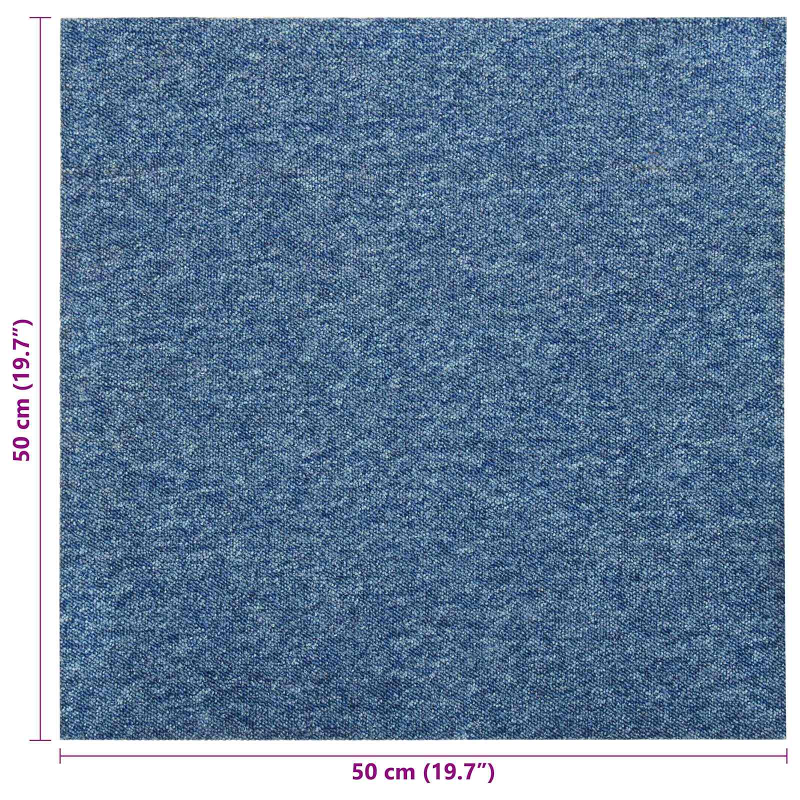 Tepih 20 pcs Plava 50 x 50 cm 100% Polipropilen