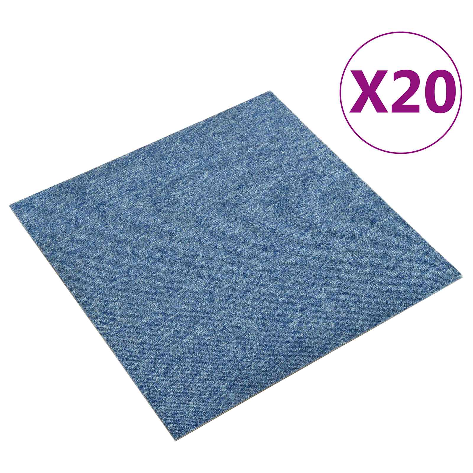 Tepih 20 pcs Plava 50 x 50 cm 100% Polipropilen