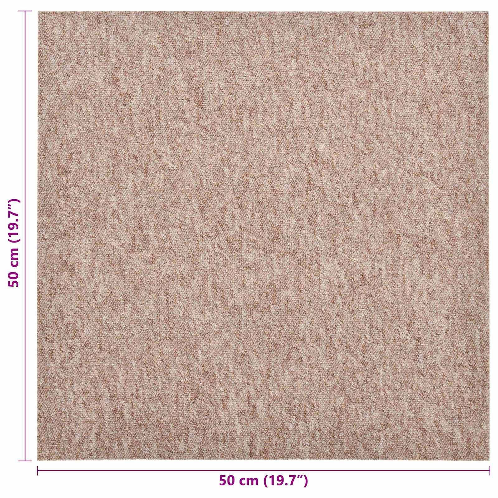 Tepih 20 pcs Bež 50 x 50 cm 100% Polipropilen