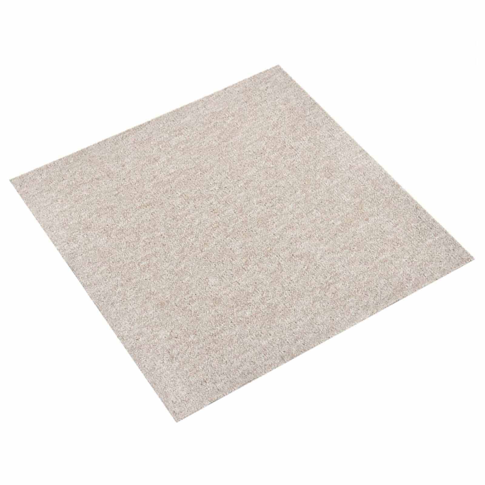Tepih 20 pcs Svijetla bež 50 x 50 cm 100% Polipropilen