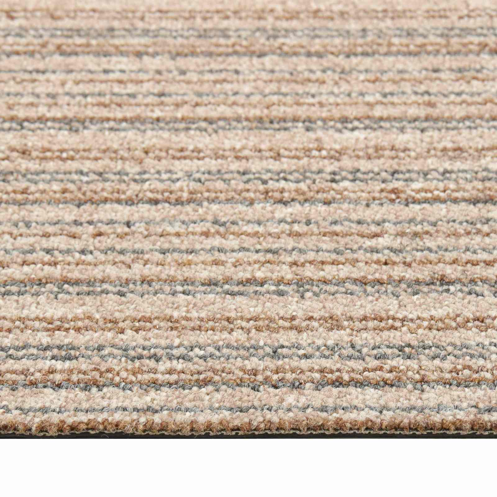 Tepih 20 pcs Prugasta bež 50 x 50 cm 100% Polipropilen