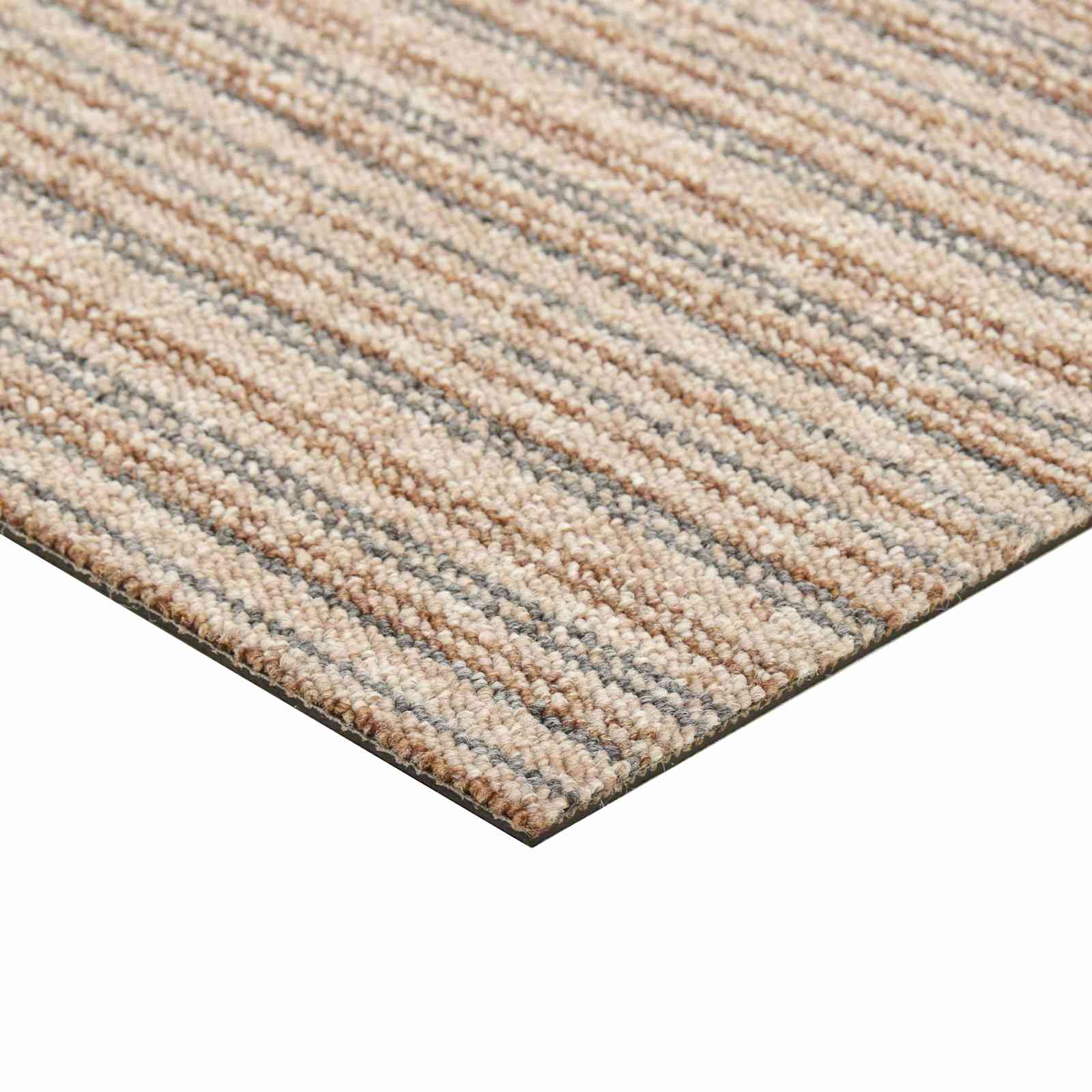 Tepih 20 pcs Prugasta bež 50 x 50 cm 100% Polipropilen