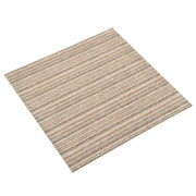 Tepih 20 pcs Prugasta bež 50 x 50 cm 100% Polipropilen