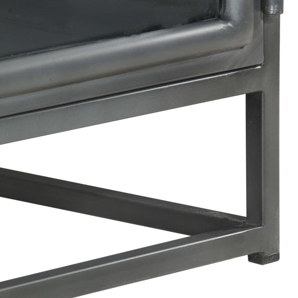 Stolić za kavu sivi 90 x 50 x 35 cm od masivnog bagremovog drva
