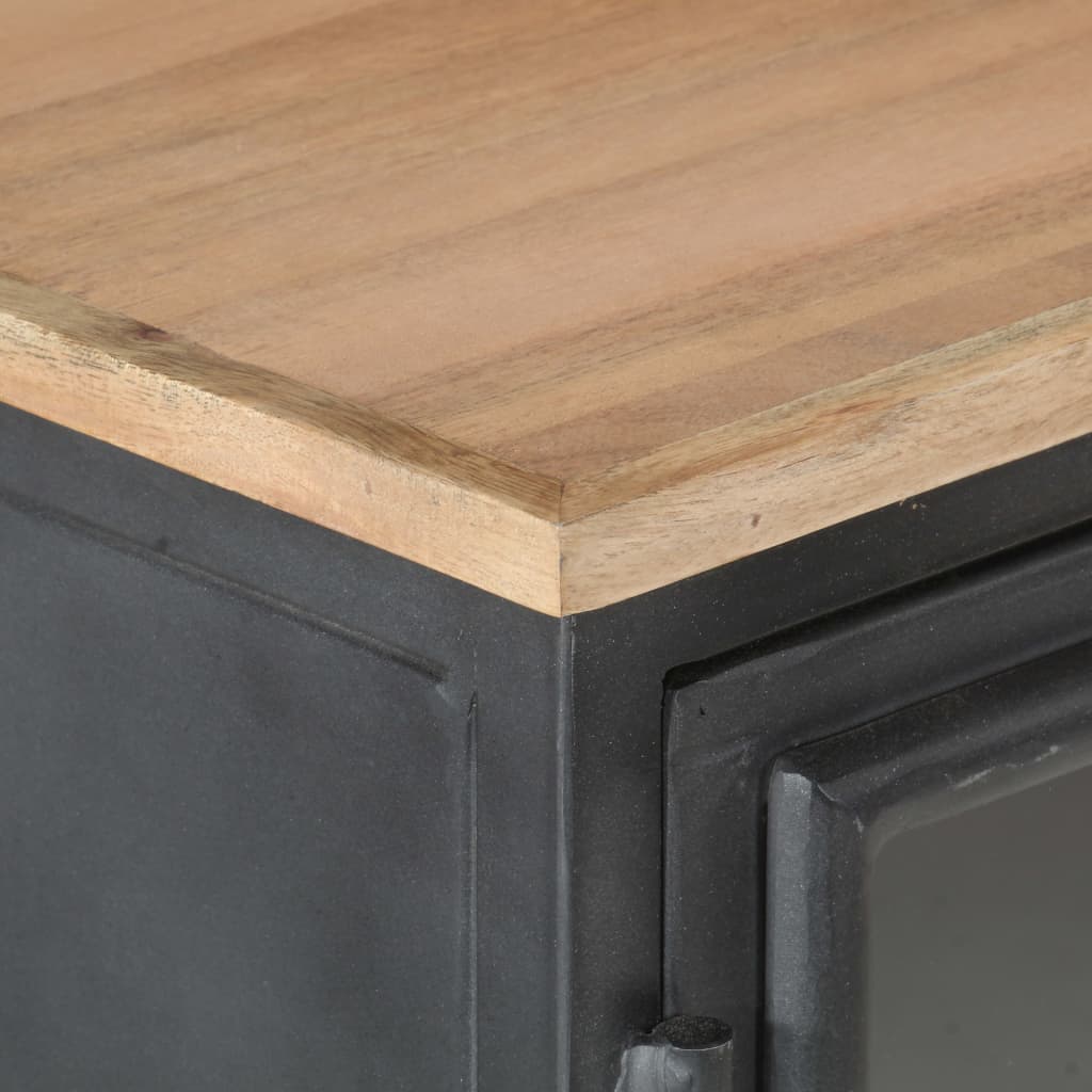 Komoda siva 100 x 30 x 70 cm od masivnog bagremovog drva