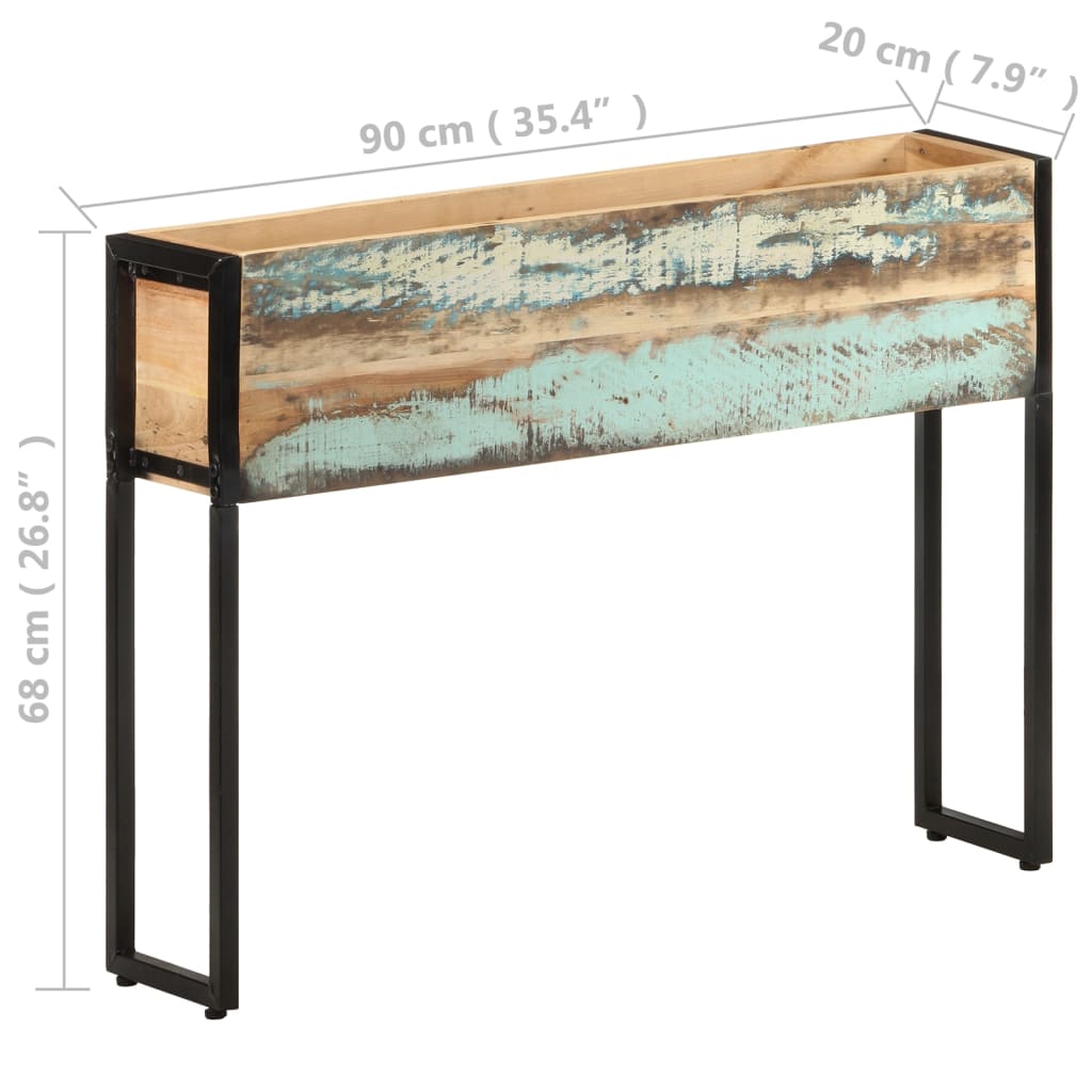 Posuda za sadnju 90 x 20 x 68 cm od masivnog obnovljenog drva