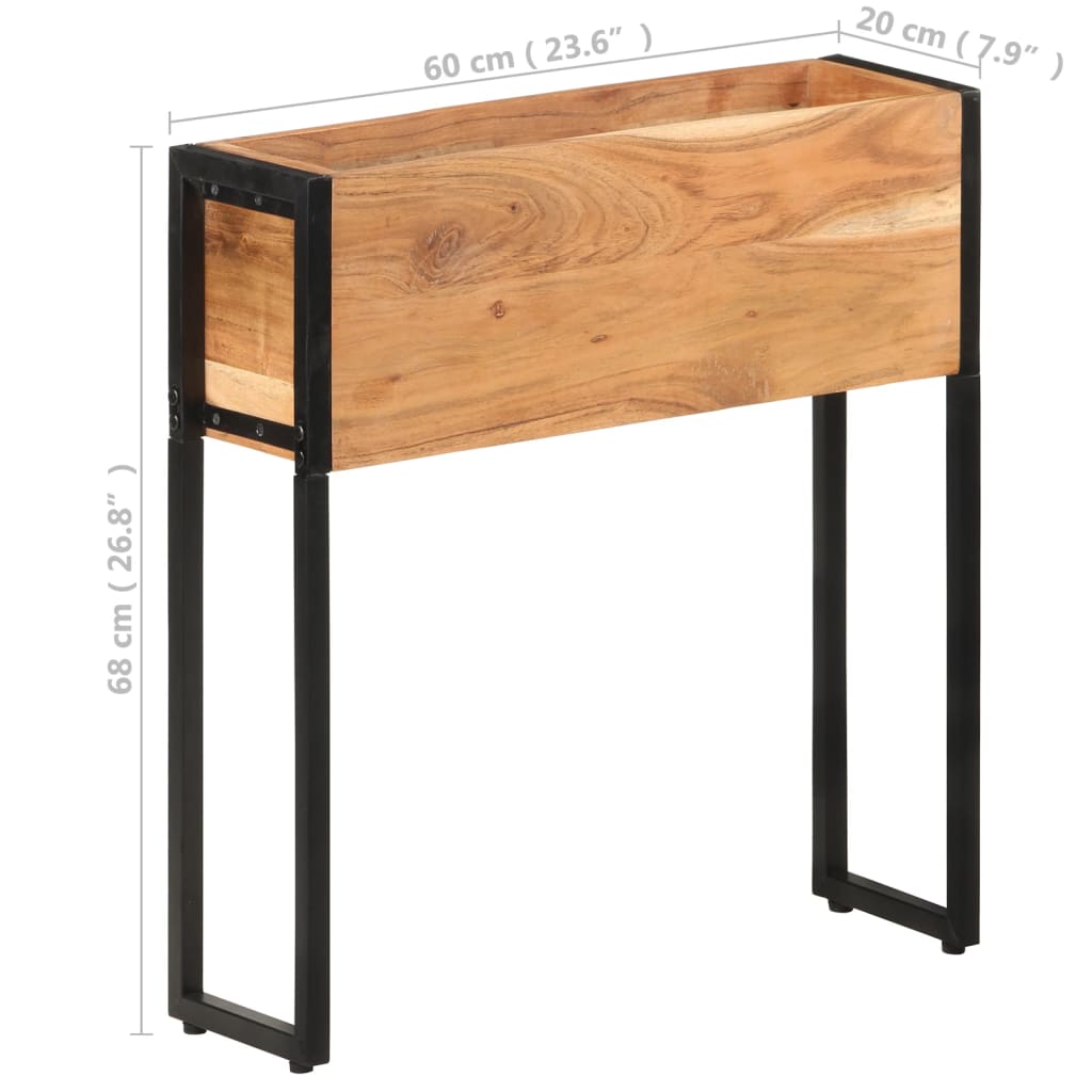 Posuda za sadnju 60 x 20 x 68 cm od masivnog bagremovog drva