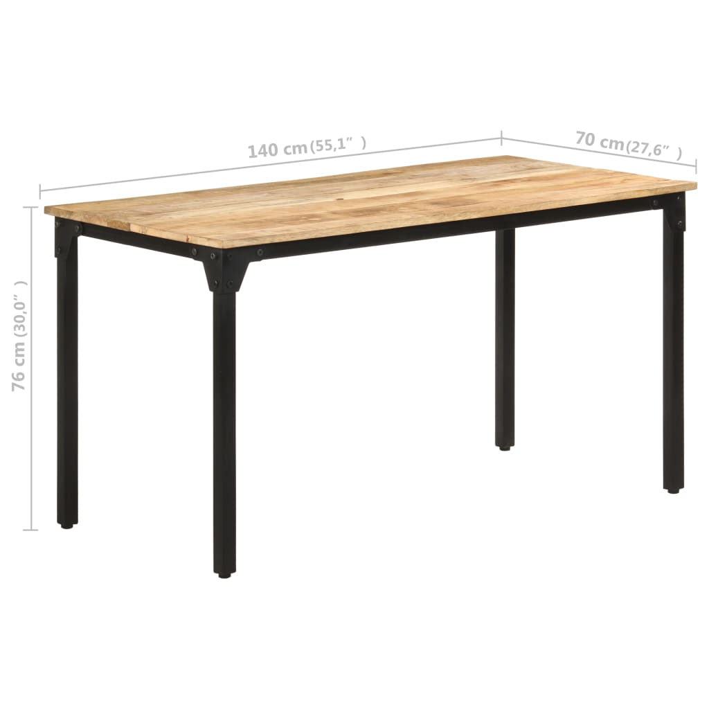 Blagovaonski stol 140 x 70 x 76 cm od grubog drva manga