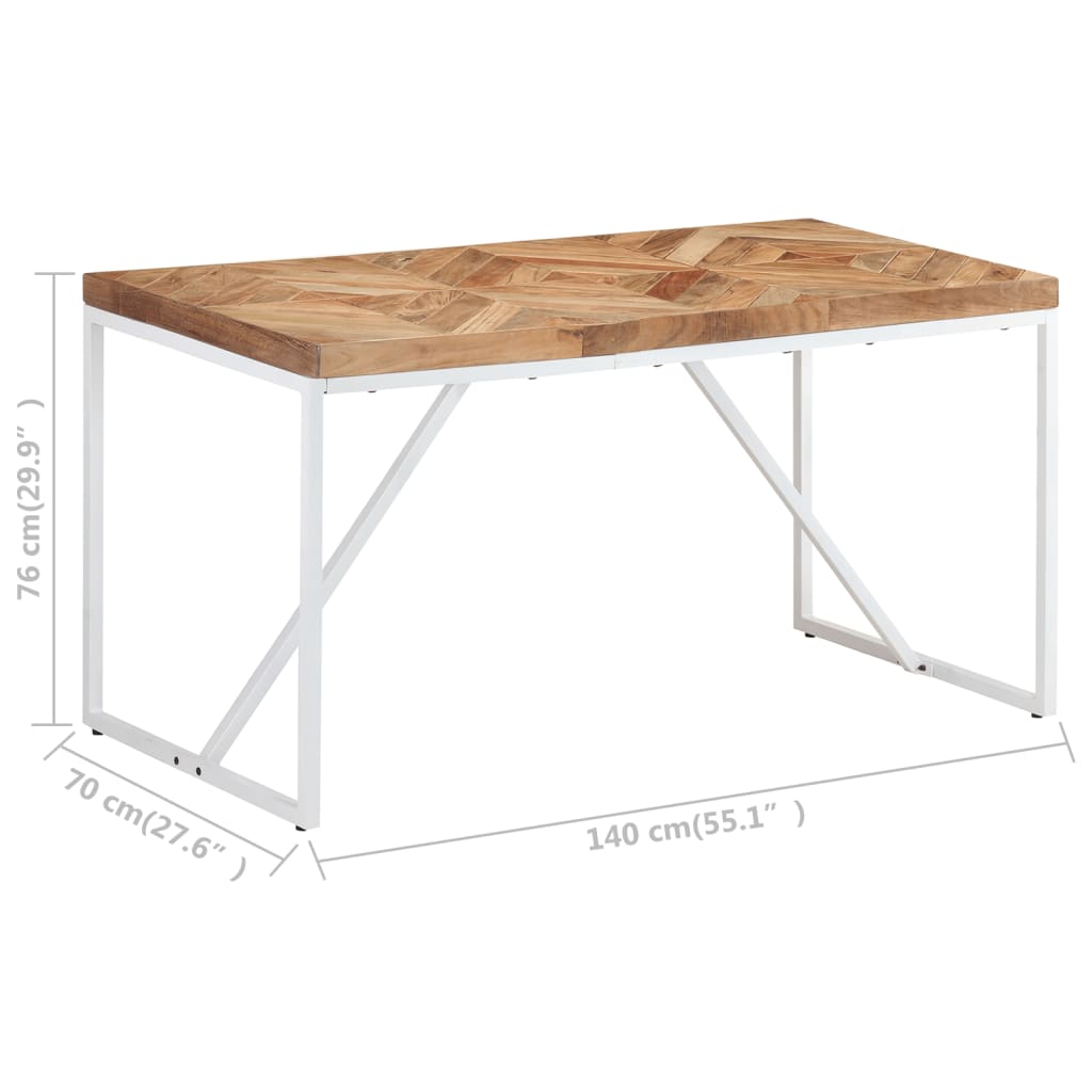Blagovaonski stol 140 x 70 x 76 cm masivno drvo bagrema i manga