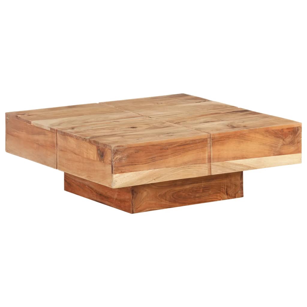 Stolić za kavu 80 x 80 x 28 cm od masivnog bagremovog drva