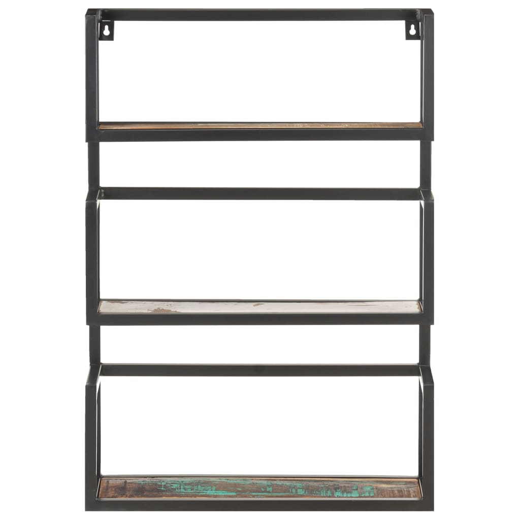 Zidna polica 60 x 20 x 85 cm od masivnog obnovljenog drva
