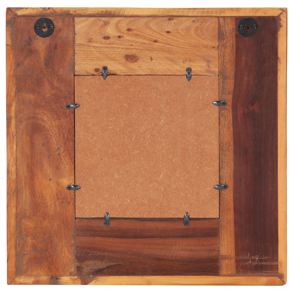 Ogledalo s likom Buddhe 50 x 50 cm od masivnog obnovljenog drva