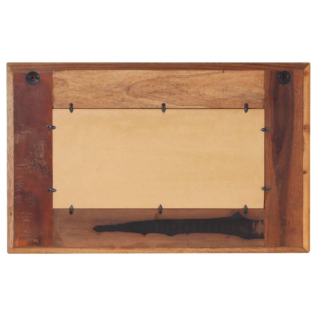 Ogledalo s likom Buddhe 80 x 50 cm od masivnog obnovljenog drva