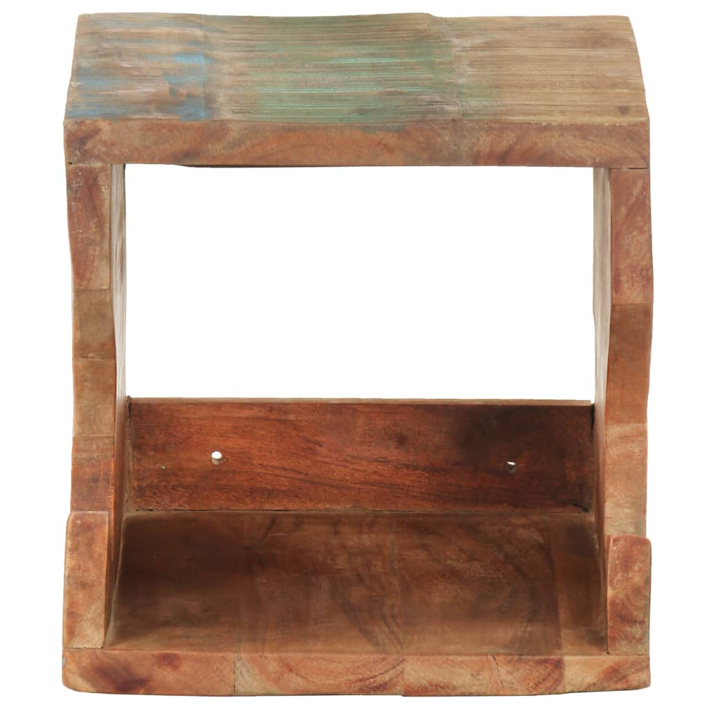 Zidni stalak za bicikl 35 x 25 x 25 cm masivno obnovljeno drvo