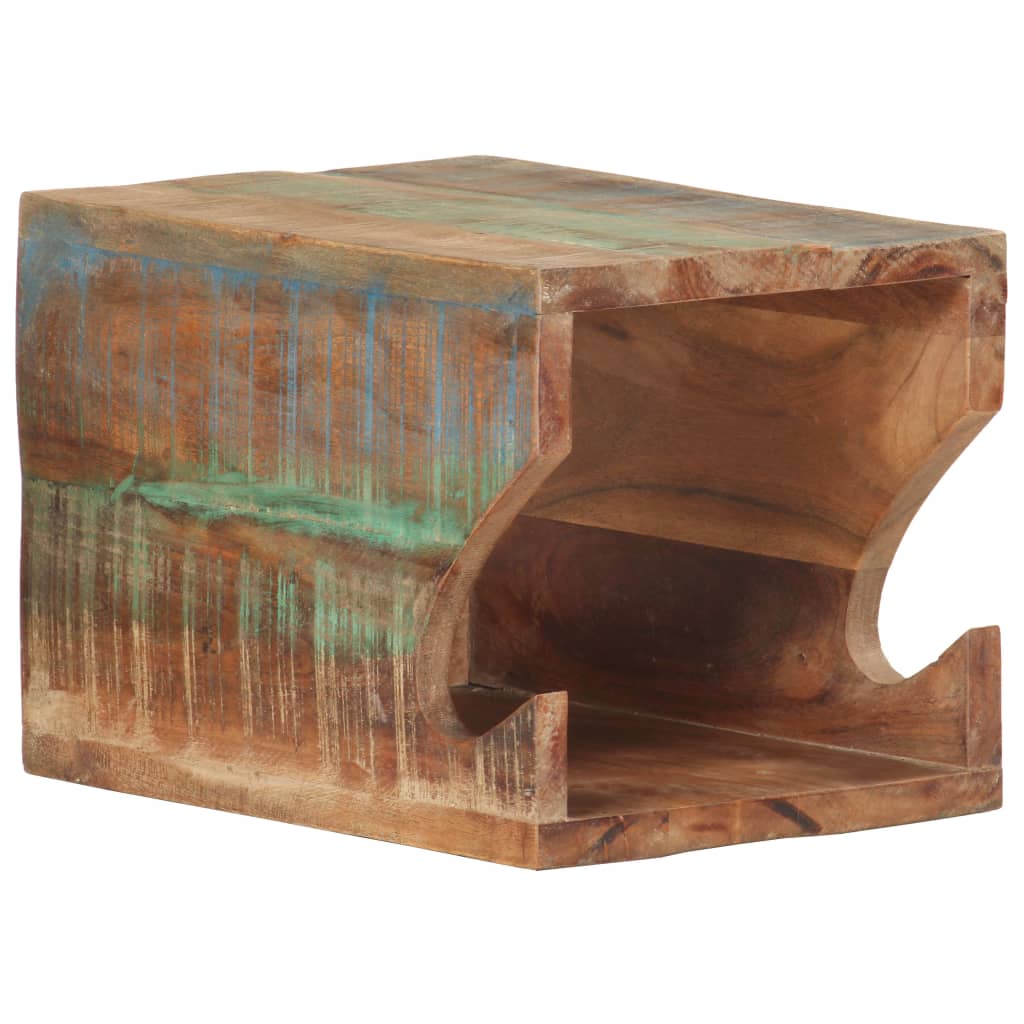 Zidni stalak za bicikl 35 x 25 x 25 cm masivno obnovljeno drvo