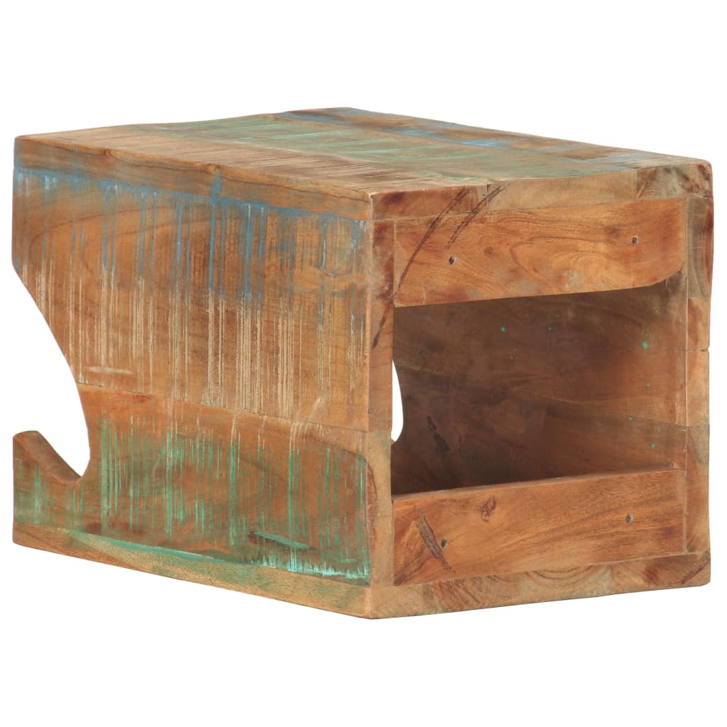 Zidni stalak za bicikl 35 x 25 x 25 cm masivno obnovljeno drvo