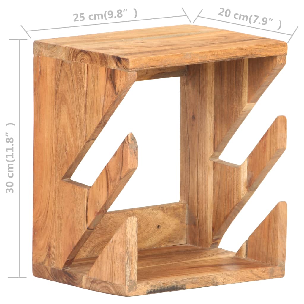Zidni držač za skateboard 25 x 20 x 30 cm masivno drvo bagrema