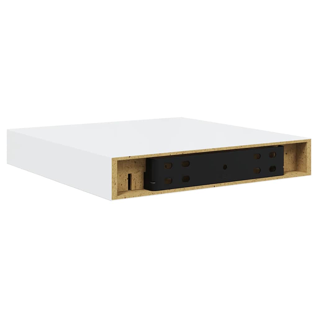 Plutajuća zidna polica visoki sjaj bijela 23x23,5x3,8 cm MDF