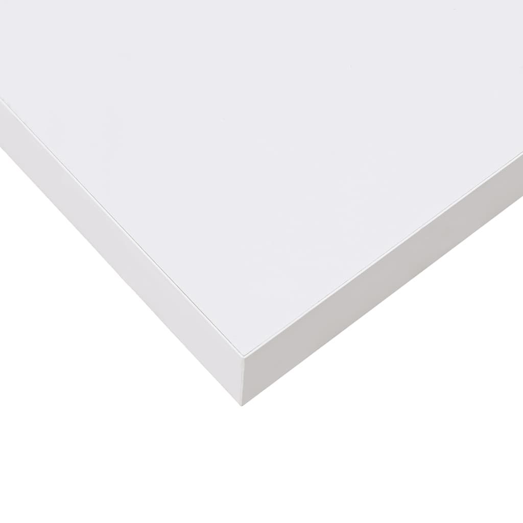 Plutajuće zidne police 2 kom sjajne bijele 40 x 23 x 3,8 cm MDF