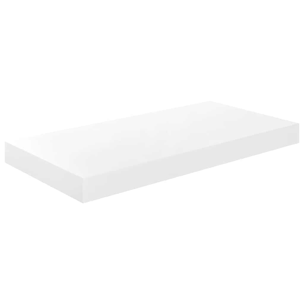 Plutajuća zidna polica visoki sjaj bijela 50 x 23 x 3,8 cm MDF
