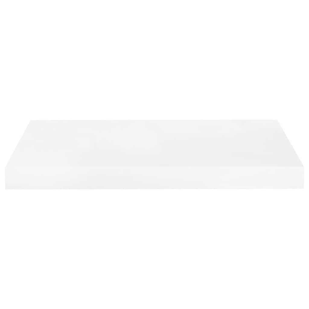 Plutajuća zidna polica visoki sjaj bijela 50 x 23 x 3,8 cm MDF